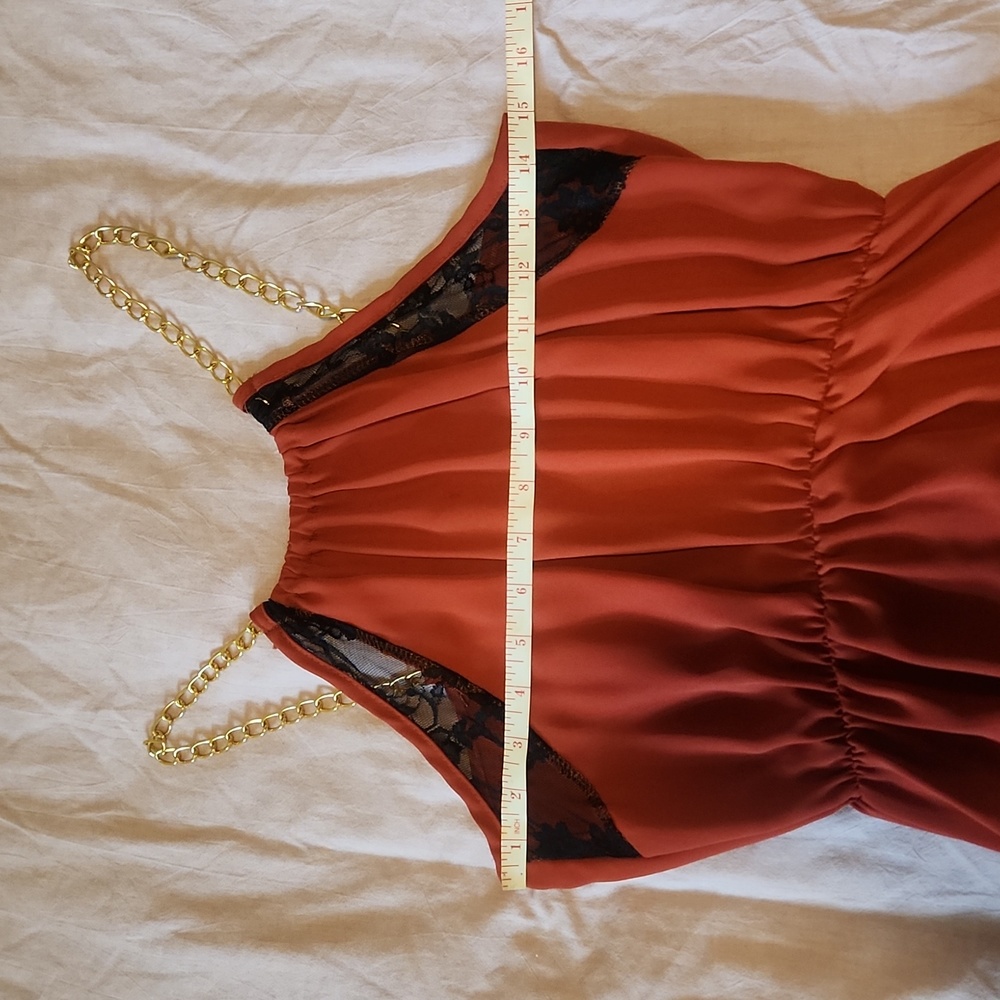 Eunishop High Low Dress w/ Gold Chain Straps - Picture 11 of 14